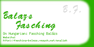 balazs fasching business card