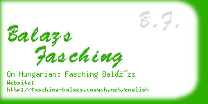 balazs fasching business card
